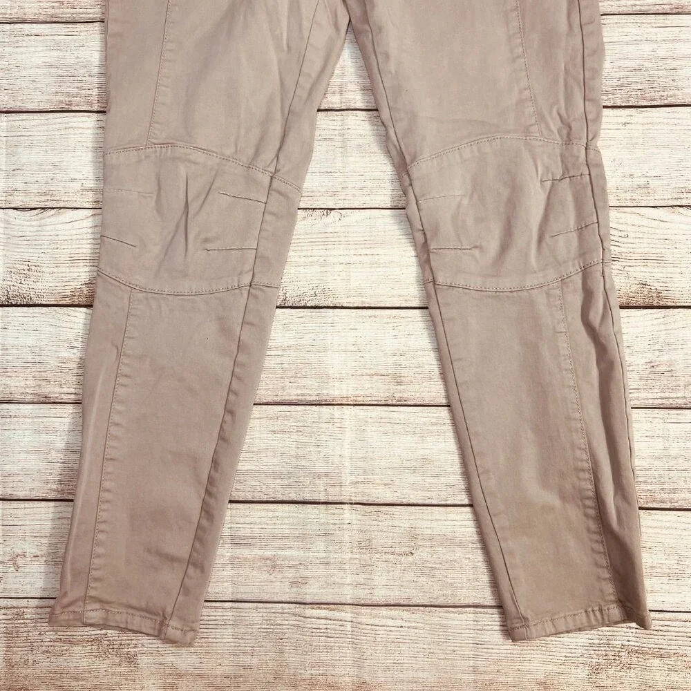American Eagle Outfitters Tan Moto Jegging Ankle Super‎ Stretch Pants Size 8 - Picture 12 of 13